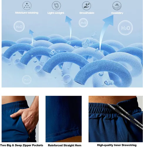 Miniatura 4 de Pantalones cortos de entrenamiento y running para hombre de GYM REVOLUTION