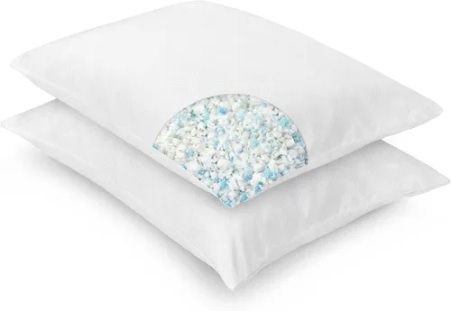 Miniatura 3 de Vibe Almohada de espuma viscoelástica con gel en relieve, paquete de 2, estándar (20 x 26 pulgadas)