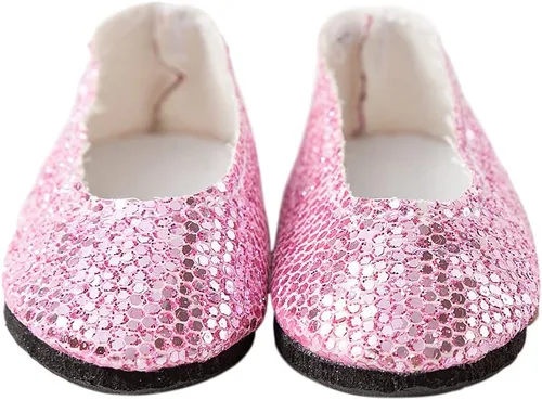 Miniatura 9 de 8 pares de zapatos de muñeca para muñeca americana de 14.5 pulgadas, incluye botas, sandalias, tenis, zapatos de cuero, etc