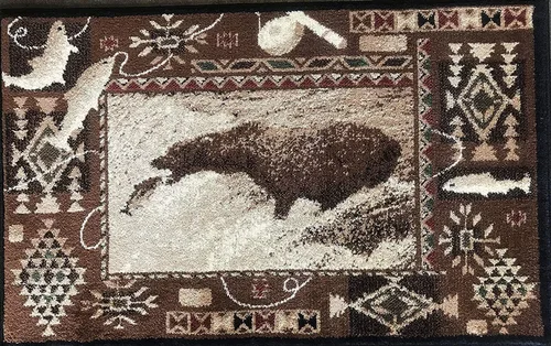 Miniatura 17 de Alfombra de pasillo estilo cabaña, estilo rústico, nativo americano, occidental, oso, alce, ciervo, vida silvestre, cabaña, diseño nativo 386