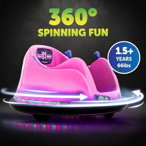 Miniatura 3 de Flybar FunPark Auto Chocador de 6 V para Niños Pequeños, Juguetes Eléctricos de Montar para Niños, Bebé, Edades de 1.5 a 4 Años, Luces LED, Giro