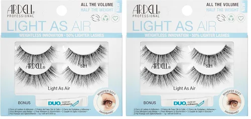 Miniatura 8 de Ardell Light As Air - Pestañas postizas 523 – Pestañas ligeras y finas con volumen natural, banda Invisiband suave y cómoda para uso diario