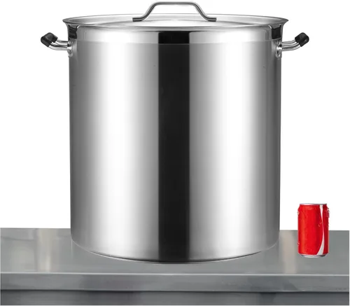 Miniatura 10 de CURTA Olla grande de 20 cuartos de galón con tapa, certificación NSF, olla de cocina de acero inoxidable 18/8 de 3 capas, utensilios de cocina
