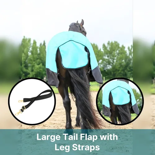 Miniatura 6 de Resistance Lámina ligera de 600 denier, sin relleno, resistente al agua y transpirable para lluvia de caballos