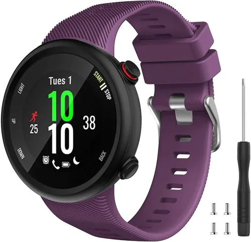 Miniatura 19 de Compatible con Garmin Forerunner 45, correa de repuesto deportiva de silicona suave, pulsera de fitness para Garmin Forerunner 45 Smartwatch