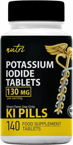 Miniatura 5 de Tabletas de radiación de yoduro de potasio de 130 mg - (60 tabletas) EXP 10/2032 - Ki Pills Tablets de yodo de potasio para radiación - Píldoras