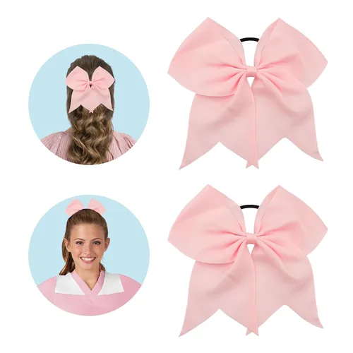 Miniatura 10 de Lazos de animación, lazo negro para animadoras, lazos de animadora para animadoras, lazos de animadora, 2 lazos grandes de 8 pulgadas para niñas