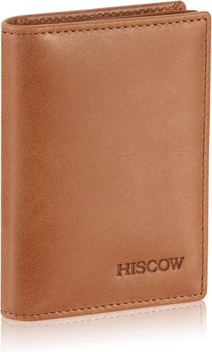 Miniatura 41 de Funda de piel para tarjetas de visita para hombres y mujeres, piel de becerro italiana Café