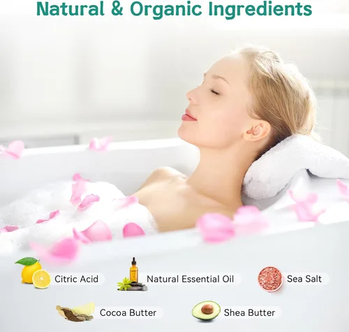 Miniatura 5 de Aofmee Bombas de Baño – 8 Bombas de Baño para Mujeres y Niños, Bombas de Baño Naturales Efervescentes de Spa, Baño de Burbujas que Hidrata la Piel