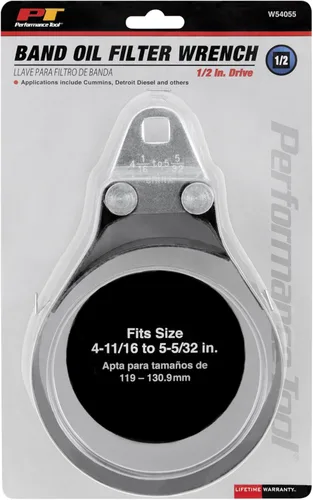 Performance Tool W54055 Llave de filtro de 1/2 pulgadas, 4-21/32 pulgadas a 5-5/32 pulgadas