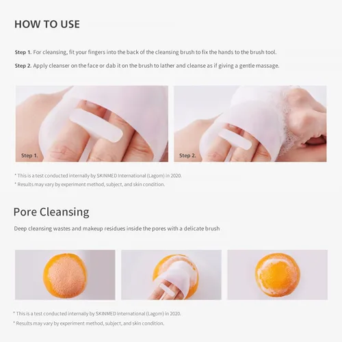 Miniatura 3 de LAGOM Cellup Cepillo de limpieza facial de grado médico, biocompatible con cerdas de poros de silicona suave, sin irritación, limpieza profunda