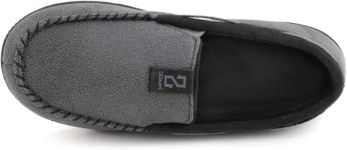 Miniatura 2 de Zizor Mocasines de microgamuza para hombre con espuma viscoelástica cómoda, zapatos de casa con espalda cerrada, suela de goma duradera