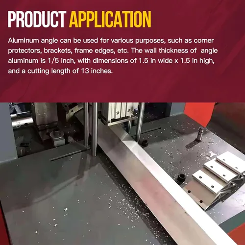 Miniatura 5 de 2 PIEZAS de Ángulo de Aluminio 6061 de 1.5" x 1.5" x 1/5", Barra de Ángulo de Aluminio de 13 Pulgadas, Material de Molinillo T6511, Grosor de 5mm