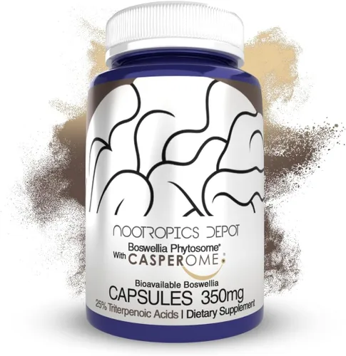 Nootropics Depot Boswellia Phytosome Cápsulas | 350mg | Casperome | 25% de ácidos triterpenoicos | Boswellia serrata | Incienso | Salud de las