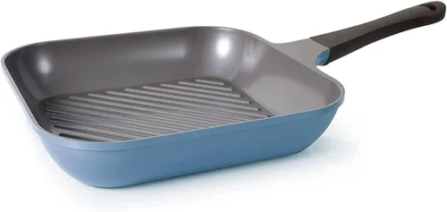 Miniatura 8 de Neoflam Eela - Parrilla cuadrada antiadherente de 11 pulgadas con crestas de corte, revestimiento de cerámica Ecolon sin PFOA para sartén, asar