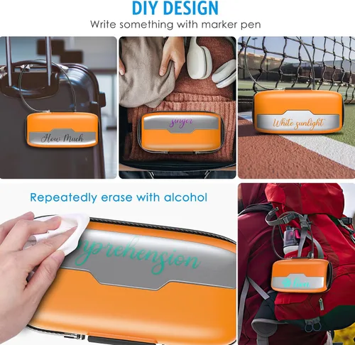 Miniatura 3 de AMIR Caja de seguridad portátil con combinación de 4 dígitos con cerradura de seguridad, impermeable, antirrobo, pequeña caja de seguridad