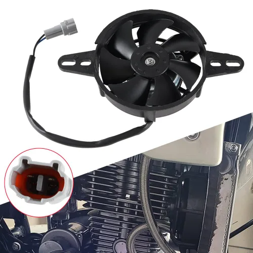 Miniatura 6 de Ventilador de radiador para motocicleta de 4 pulgadas, ventilador térmico de refrigeración eléctrica de 12 V para motocicleta de 200 cc, 250 cc, 300