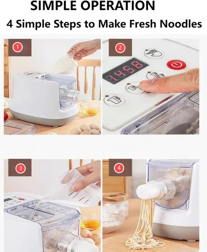 Miniatura 7 de Máquina eléctrica de pasta, máquina de fideos completamente automática para el hogar de 260w, 13 tipos de moldes de fideos, máquina de fideos