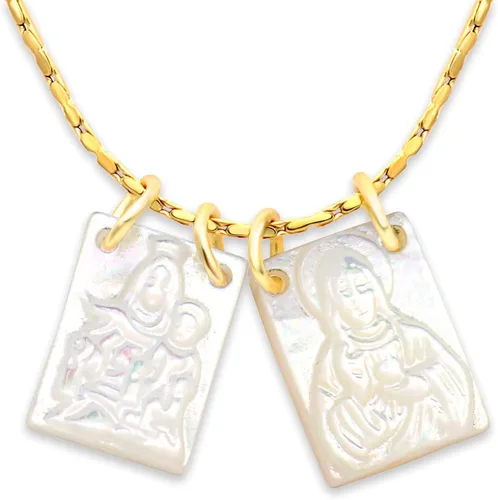 Miniatura 13 de Collar con Escapulario Católico - Escapulario de la Virgen del Carmen - Colgante de la Virgen María - Joyería de Escapularios Católicos