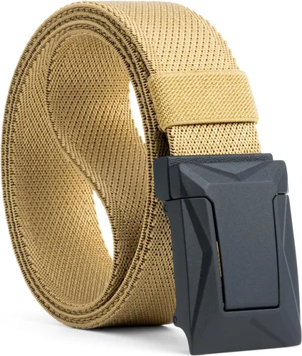 Miniatura 7 de Auto Lock Ratchet Belt for Men Elegant Dressing Belt Buckle 1.5" Wide Elastic Nylon Tactical Belts Thicker