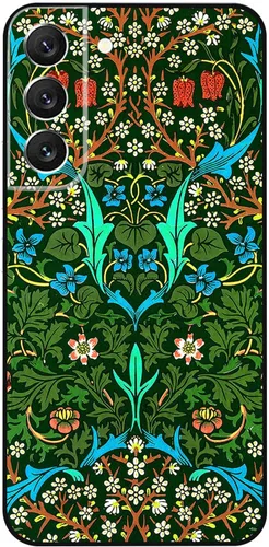 Miniatura 92 de Berkin Arts Funda compatible con Samsung Galaxy S22 Ultra, funda de silicona Art Nouveau Floral Flower (Clematis by Alphonse Mucha)