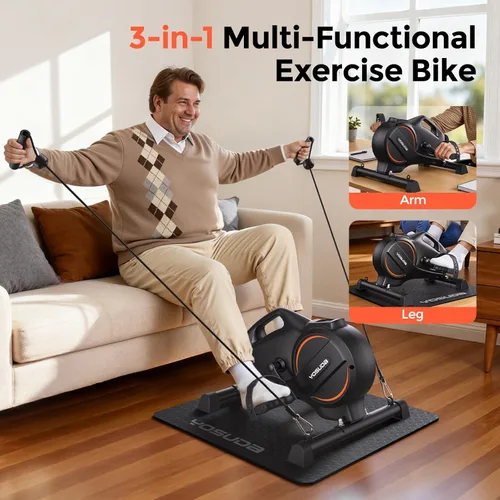 Miniatura 2 de YOSUDA Pedal de Ejercicio para Bajo el Escritorio - Mini Bicicleta Magnética de Ejercicio, Pedal de Bicicleta de Escritorio para Entrenamiento