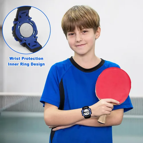 Miniatura 5 de CKV Kids Digital Watch Boys Teenage Watches Ages 5-18,50M Waterproof Multifunctional Sport Watches with 7 LED Backlight Alarm Calendar Timer for