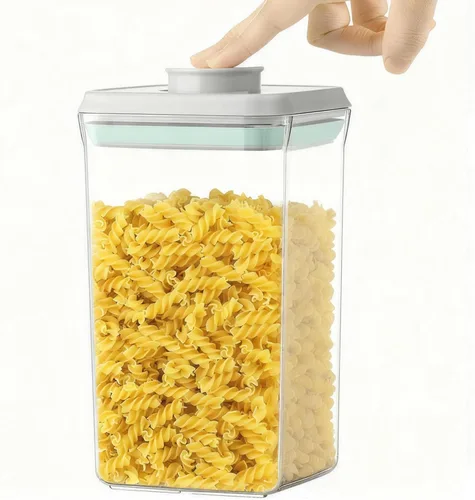 Miniatura 8 de Recipiente hermético de almacenamiento de alimentos con tapas, sin BPA para espagueti, cereales, harina, arroz, organizador de cocina
