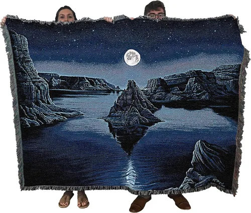 Miniatura 17 de Pure Country Weavers Kyra Brown - Manta de atardecer de los 70 – Abstact Art – Manta para regalo tejida de algodón – Fabricado en los Estados Unidos