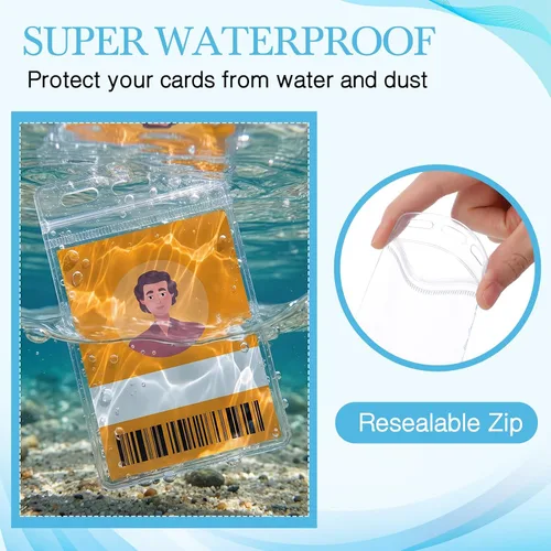 Miniatura 5 de Patelai 100 fundas protectoras de vinilo transparente de 4.5 x 2.5 pulgadas, fundas protectoras de vinilo transparente para tarjetas de credencial