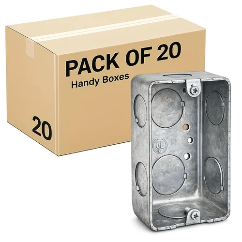 Miniatura 19 de Caja práctica profunda, caja eléctrica de acero estirado de 4 x 2, 2-1/8 pulgadas de profundidad de metal de una sola banda de montaje en superficie