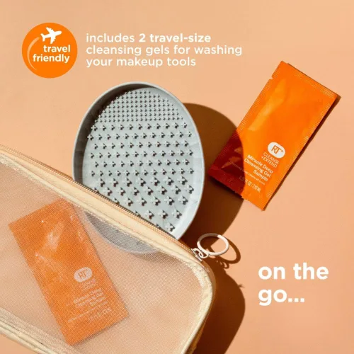 Miniatura 4 de Real Techniques Miracle Brush - Paleta limpiadora de brochas de maquillaje para limpieza profunda, uso con champú de brochas de maquillaje, crestas