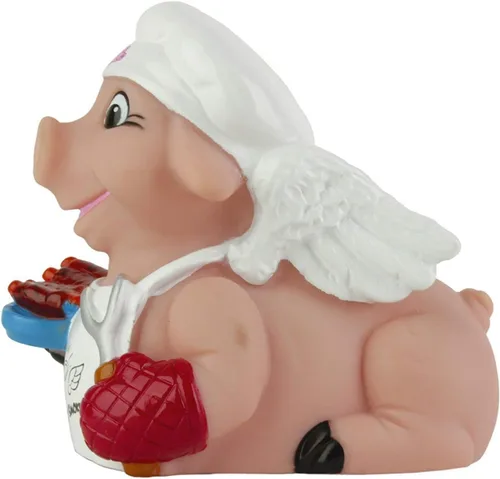 Miniatura 2 de CelebriDucks - Pato de goma flotante, Holy Smoker BBQ Pig - Regalos coleccionables para niños y adultos - Juguetes divertidos, seguros y sellados