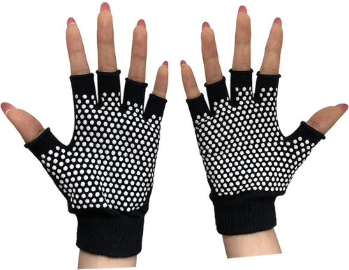 Miniatura 7 de Calcetines de pilates con empuñaduras para mujer, calcetines de yoga antideslizantes para baile de barra o entrenamiento descalzo 2 pares de guantes