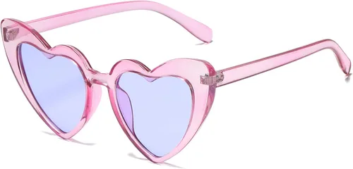 YOSHYA Clout Goggle - Gafas de sol con forma de corazón, estilo vintage, estilo retro, estilo Kurt Cobain