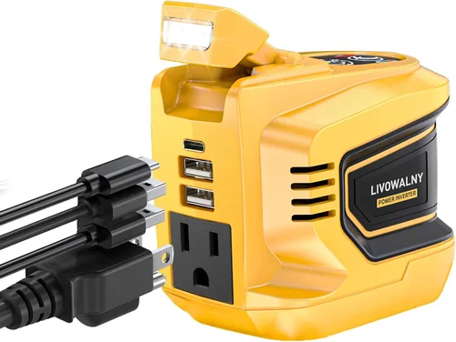 Miniatura 12 de Inversor de potencia real de 200W compatible con Ryobi 18V, inversor de batería DC 18V a AC 110-120V, generador de estación de energía LIVOWALNY