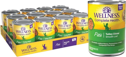 Miniatura 13 de Wellness Complete Health - Alimento húmedo en paté para gatos adultos, natural, rico en proteínas, sin granos, 12.5 onzas, paquete de 12 (pollo)