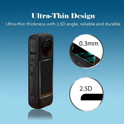 Miniatura 8 de Protector de pantalla para accesorios de aire Insta 360 X4, pantalla LCD de vidrio templado Insta360 X4, Ultra HD, dureza 9H, resistente a
