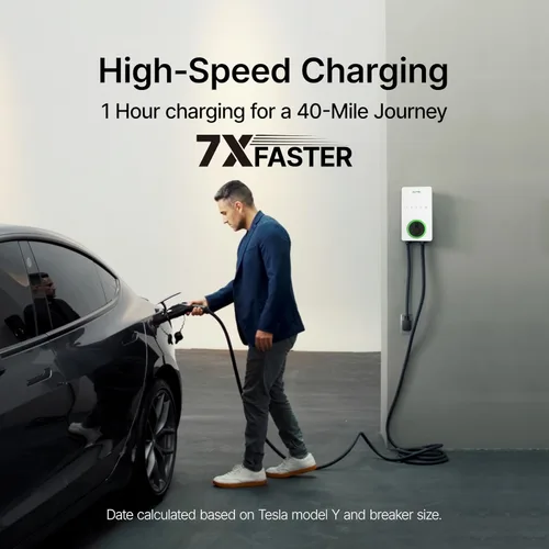 Miniatura 2 de Autel MaxiCharger - Cargador EV de nivel 2 de hasta 40 amperios, 240 V, estación de carga rápida para vehículos eléctricos para interiores y Blanco