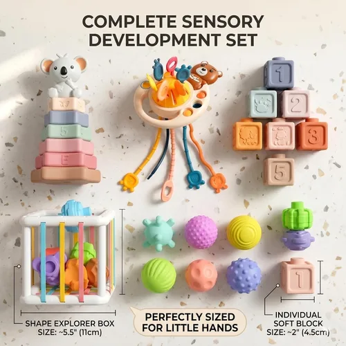 Miniatura 2 de Juguete de actividad: actividades sensoriales para niños pequeños y niños, juguetes para bebés de 6 a 18 meses, juguetes Montessori para bebés de 1