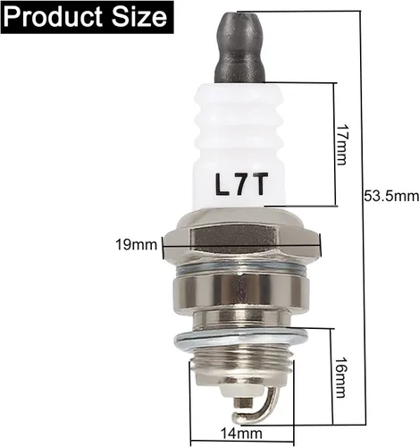 Miniatura 2 de Paquete de 10 bujías L7T para 2 tiempos 33cc 43cc 47cc 49cc Pocket Bike Mini Chopper para Partner 350 351 sierras motosierra recortadora reemplaza
