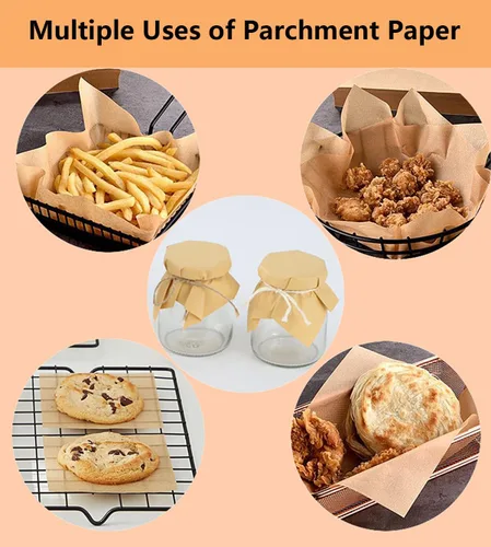 Miniatura 6 de 100 piezas de papel de pergamino sin blanquear de 6 x 6 pulgadas, papel de hamburguesa, hojas de papel de cera cuadradas antiadherentes para separar