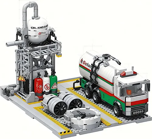 Miniatura 6 de General Jim's Chemical Laboratory Streetview City Modular Building Block Brick MOC Modelo o juego con accesorios para adolescentes o adultos.