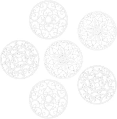 Miniatura 8 de Salvamanteles de silicona para platos calientes, ollas y sartenes, tapete multiusos tallado resistente al calor, almohadillas calientes para cocina