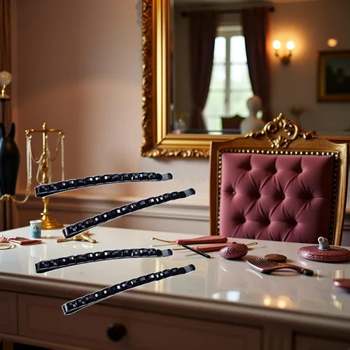Miniatura 5 de 4 pasadores de diamantes de imitación negros, horquilla de pelo brillante, horquilla de cristal de diamante, horquilla, decoración brillante