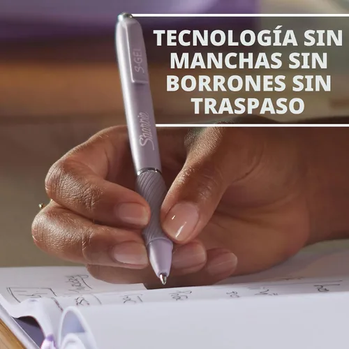 Miniatura 2 de Sharpie Bolígrafos de gel S-Gel, punta media (0.028 in), barriles de moda surtidos, tinta negra, 12 unidades, suministros para oficina, profesor