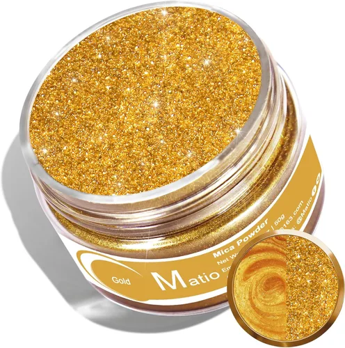 Miniatura 19 de Matio Polvo de Mica Gris para Resina Epoxi, 1.8oz/50g Polvo de Mica de Efecto Nacarado Pigmento de Color Natural para Fabricación de Jabón, Bomba