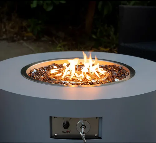 Miniatura 70 de Stanbroil - Vidrio de fuego de 10 libras – Cristal de fuego templado reflectante de 1/2 pulgada para chimenea de hoguera, azul Pacífico reflectante
