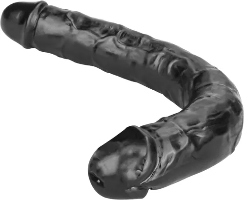 Miniatura 2 de Consolador doble de cristal de 11.8 x 1.37 pulgadas, consolador largo anal realista con pene, suave y flexible con venas y glande, juguetes sexuales