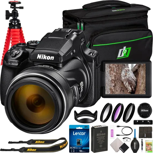 Miniatura 9 de Nikon COOLPIX P1100 Superzoom Cámara digital, zoom óptico de 125x con estabilización de imagen, paquete de video Ultra HD 4K de 16 MP con memoria